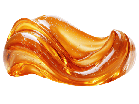 vibrant orange gel with smooth, wavy texture and bubbles, creating dynamic visual effect png