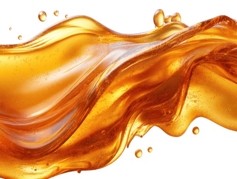 Golden liquid wave with bubbles, creating dynamic and vibrant effect png