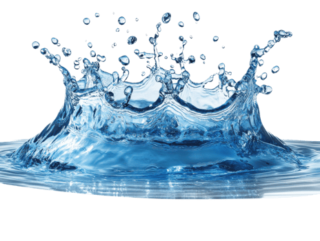 dynamic splash of clear water creates beautiful visual effect, showcasing droplets and waves png