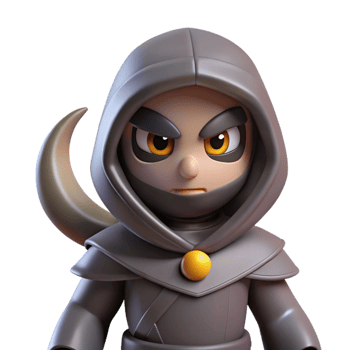 beautiful minimalist 3D Render of a Cartoonish Hooded Figure premium png