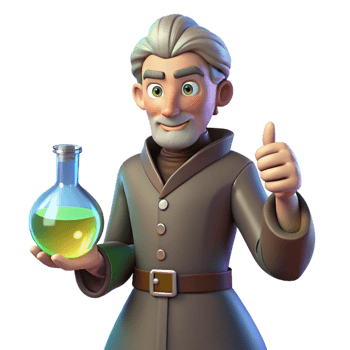 magnificent creative 3D Cartoon Scientist Thumbs Up detailed png