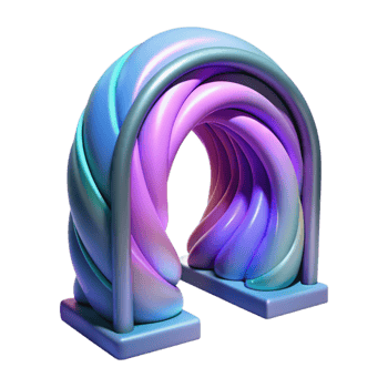 stunning creative Abstract 3D Render Twisted Tunnel exclusive png