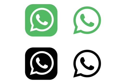Social media messaging app Whatsapp logo. whatsapp icon. Editorial social media network icons vector