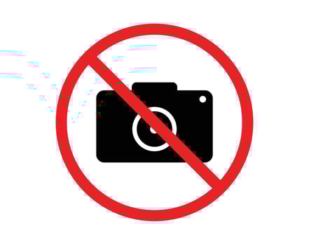 No photography sign on white background vector