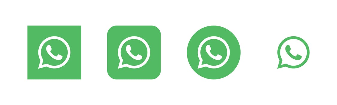 whatsapp logo set vector