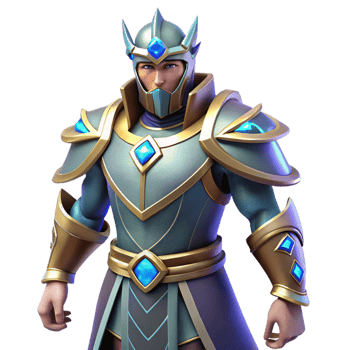 magnificent contemporary 3D Render of a Majestic Fantasy Knight high resolution png