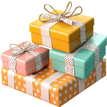 Gift boxes pile ly with colorful wrapping and ribbons awaiting celebration png