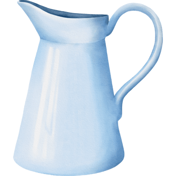Watercolor Blue Pitcher png