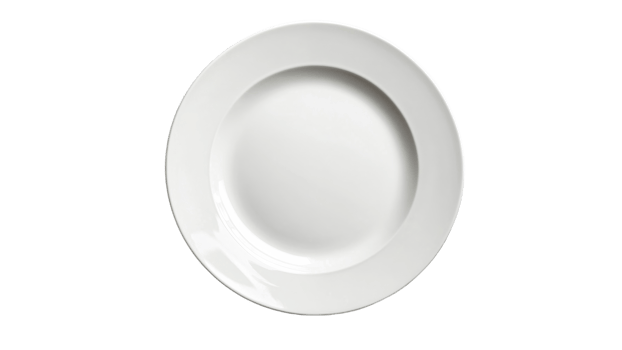 Clean, empty white plate ready for serving food png