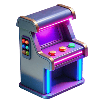 stunning artistic Retro Arcade Game 3D Render high quality png