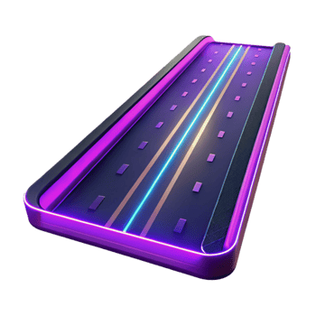 impressive rustic Neon Road 3D Render 4K png
