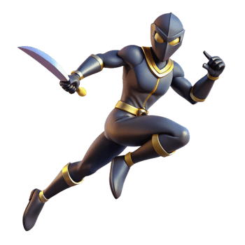 wonderful rustic 3D Render Black Gold Superhero Running professional png