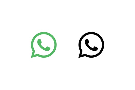 WHATSAPP LOGO SET black and green vector