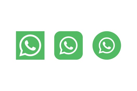 whatsapp logo set editorial logo vector
