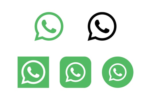 whatsApp logo set editorial logo collection vector