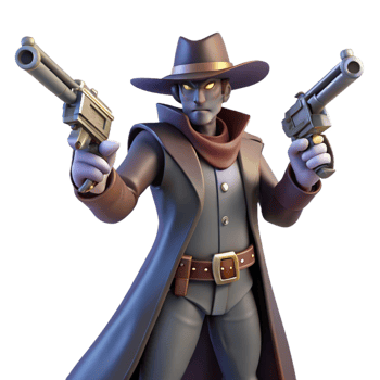 extraordinary artistic 3D Render Outlaw Gunslinger Western Character genuine png