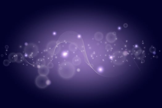Abstract wave in space on purple background vector