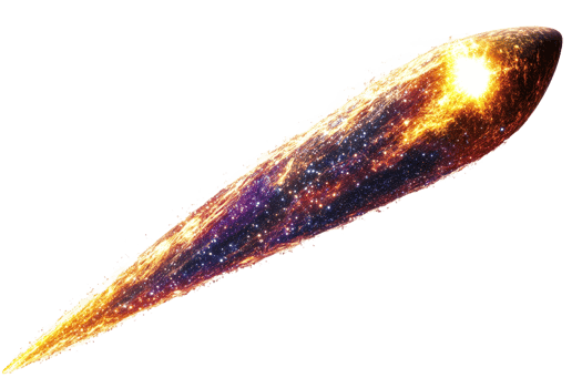 Cosmic trail of light in the universe at night png