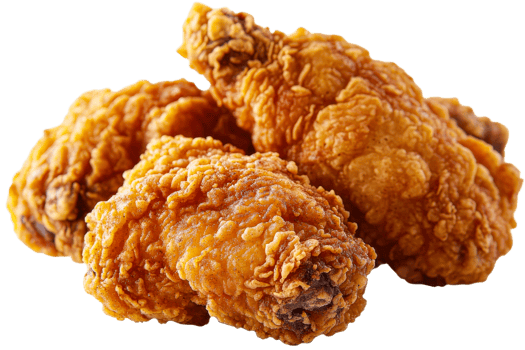 Crispy fried chicken wings served on a plate png