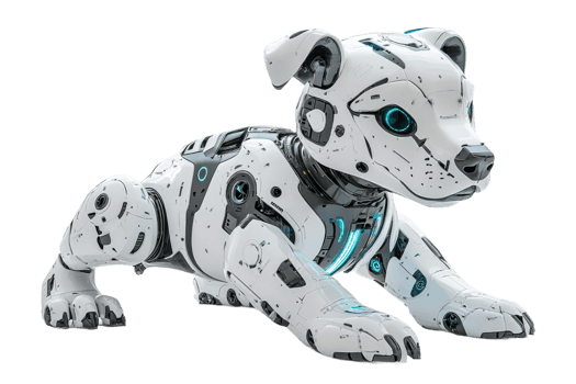 Robotic dog with advanced design features png
