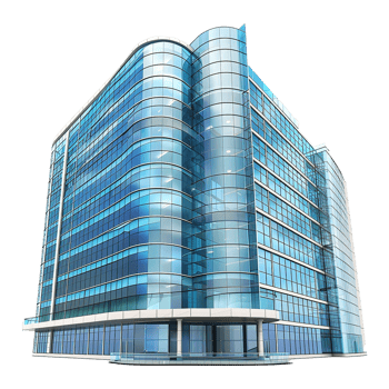 Modern Glass Office Building Exterior Architectural Design png