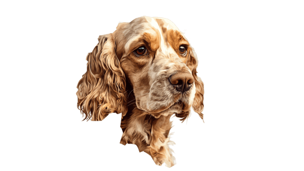 Portrait of a golden cocker spaniel dog png