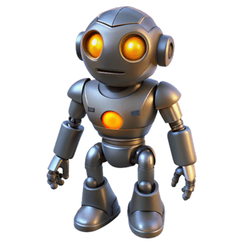 stunning minimalist Cute 3D Robot Illustration authentic png