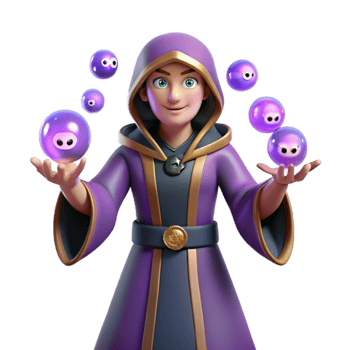 extraordinary abstract Young Wizard 3D Render high resolution png