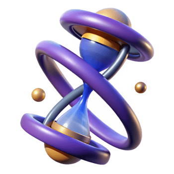 magnificent contemporary Abstract 3D Hourglass Illustration exclusive png