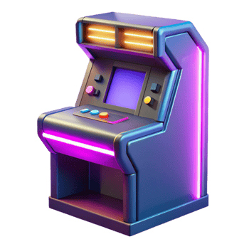 magnificent traditional Retro Arcade Game Machine 3D Render genuine png