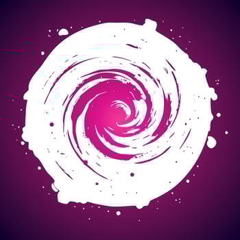 Abstract White Paint Swirl on Dark Pink Background Creating a Dynamic Energy Explosion Effect vector