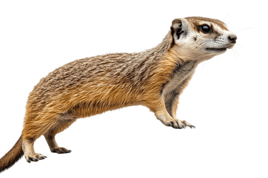 Meerkat in motion showcasing agility and curiosity png