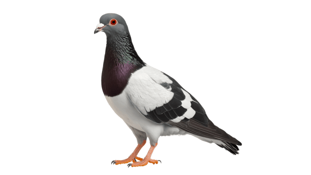 Pigeon standing on a white background png