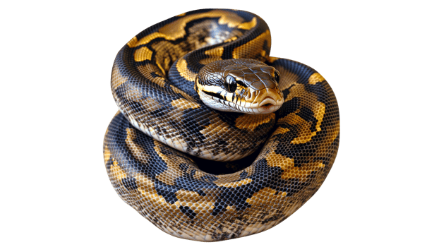 Beautiful snake curled up in a natural pose png