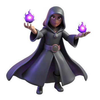 serene creative 3D Render Cartoon Wizard with Magic professional png