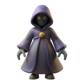 magnificent vintage 3D Cartoon Wizard Render professional png
