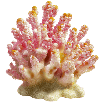 Pink coral spreads intricately with branchlike patterns thriving in ocean depths png