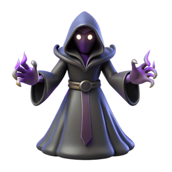 magnificent vintage Dark Wizard 3D Render genuine png