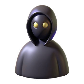 dramatic creative Mysterious Hooded Figure 3D Render exclusive png