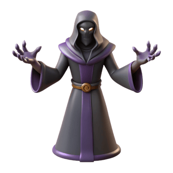 magnificent traditional 3D Render Dark Wizard Illustration authentic png