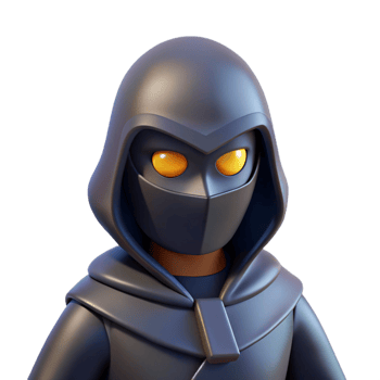 elegant modern 3D Render Mysterious Hooded Figure 4K png