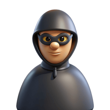 extraordinary traditional 3D Cartoon Thief Illustration original png