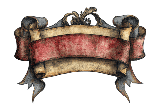 Vintage ribbon design for creativity png