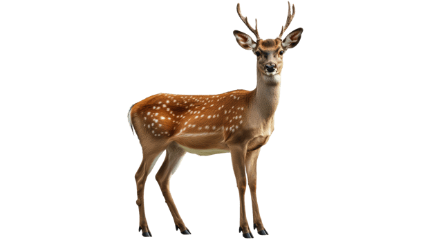 Young deer standing gracefully in natural habitat png