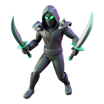 beautiful creative Stylized 3D Ninja Warrior Render authentic png