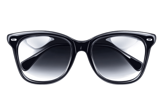 Sleek black sunglasses with gradient lenses png