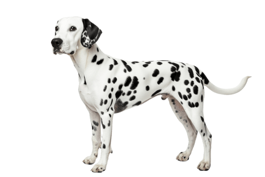 Dalmatian poised on white background png