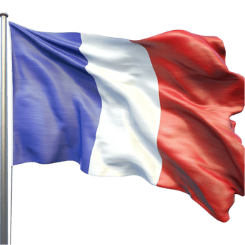 French flag with blue white and red stripes waving in the wind looks proud and strong png