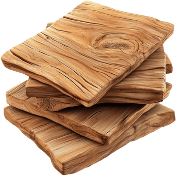 Neatly stacked wooden planks with natural grain patterns look rustic and png