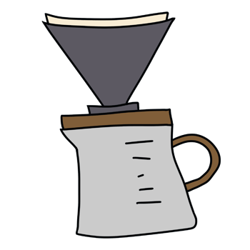 A coffee grinder with a cup on top png